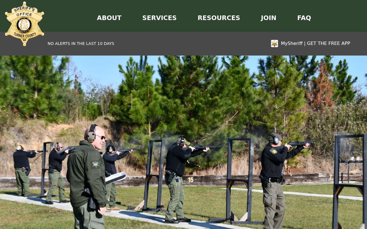 Turner County Sheriff official contact page