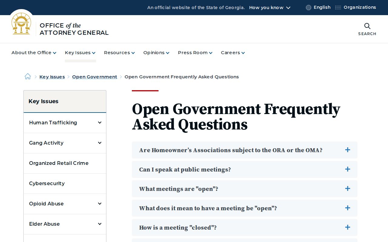 Georgia open records response cost and exemption guidance